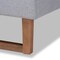 Baxton Studio Eloise Grey Upholstered and Ash Walnut Wood Full Size Platform Bed 164-9416-9419 - alternate 4
